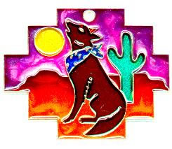 (image for) Coyote Scene - Suncatcher