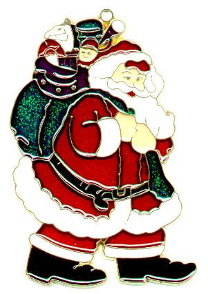 (image for) Santa with Sack - Suncatcher
